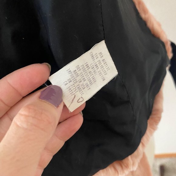 *rare* Betsey Johnson Vintage Faux Fur Jacket Pink Bows 90s 2000s - Picture 5 of 12